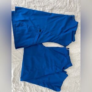 Wonderwink royal blue scrub set